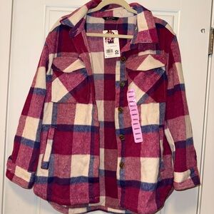 Plaid Button-Up Shacket
